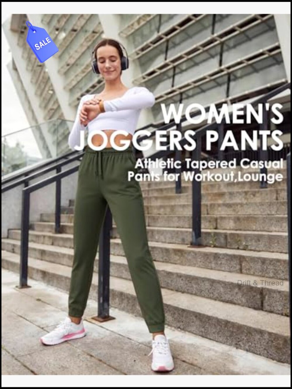 Loose Fit Joggers with Pockets, Lightweight Sweatpants for Workout - Picture 7 of 7